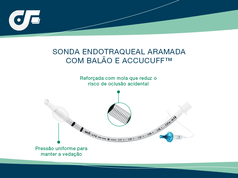 Sonda Endotraqueal Aramada com Balão e Acuccuf™